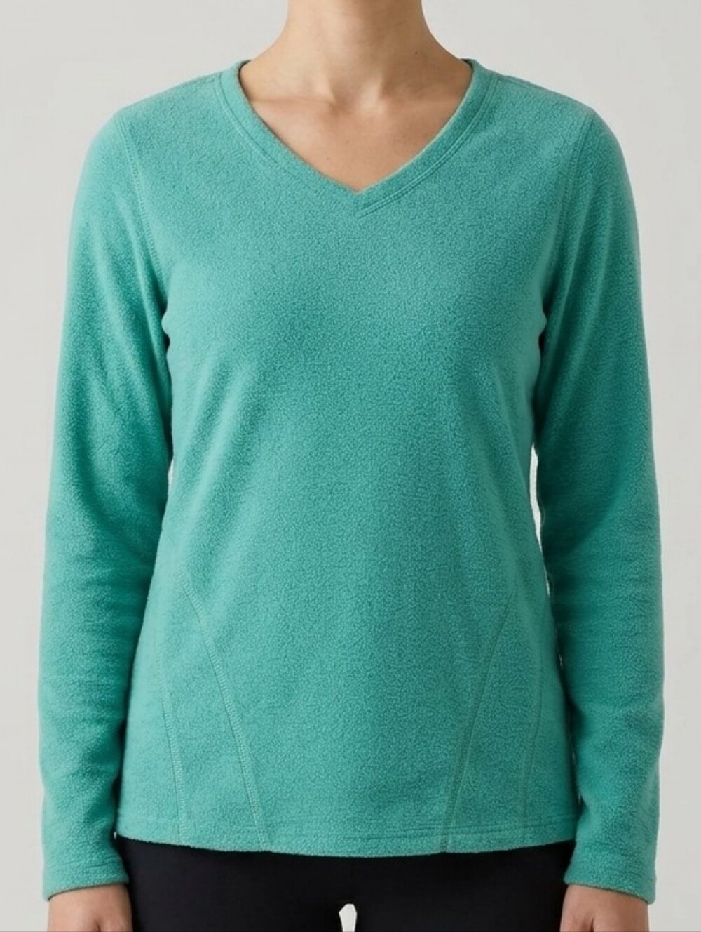 Tek Gear Teal Microfleece V-Neck Pullover ✨ Size XS
